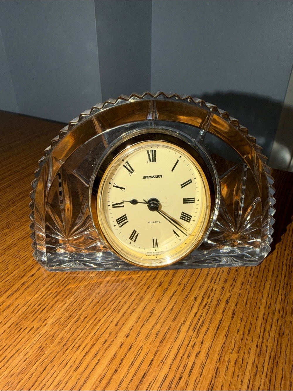 STAIGER Arch Lead French Crystal Desk Clock